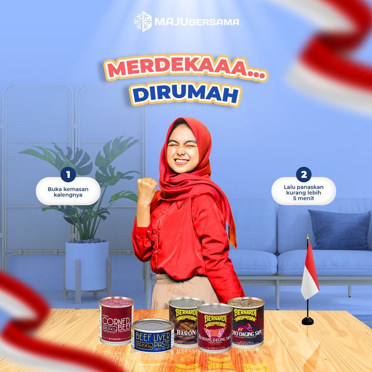 Konten promosi frozen food dengan foto produk segar di Instagram